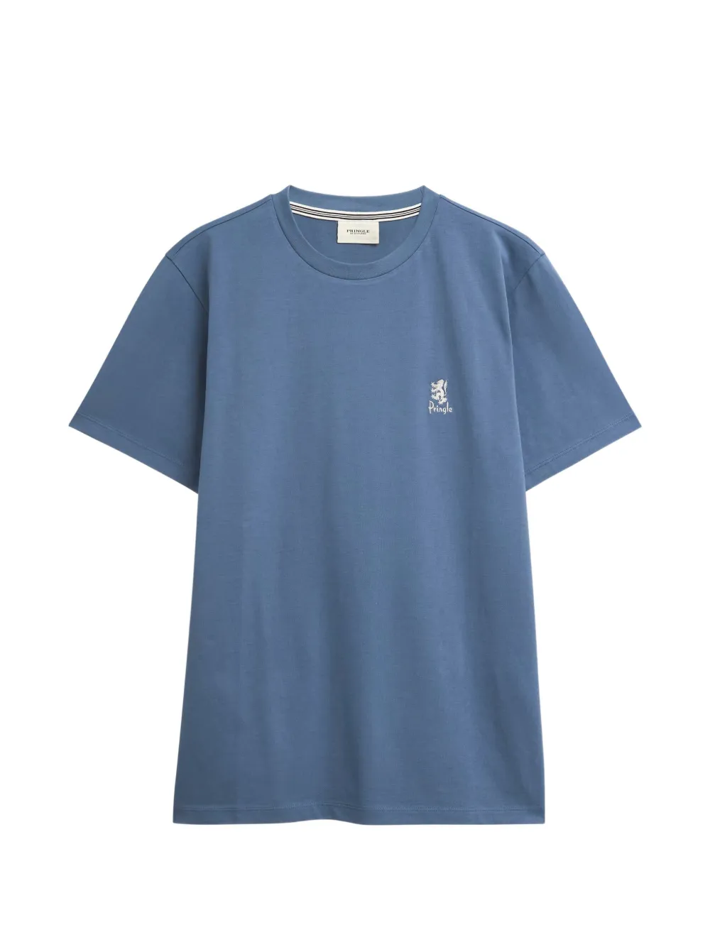 Pringle of Scotland logo-embroidered supima-cotton T-shirt - Bleu Pringle of Scotland logo-embroidered supima-cotton T-shirt - Bleu