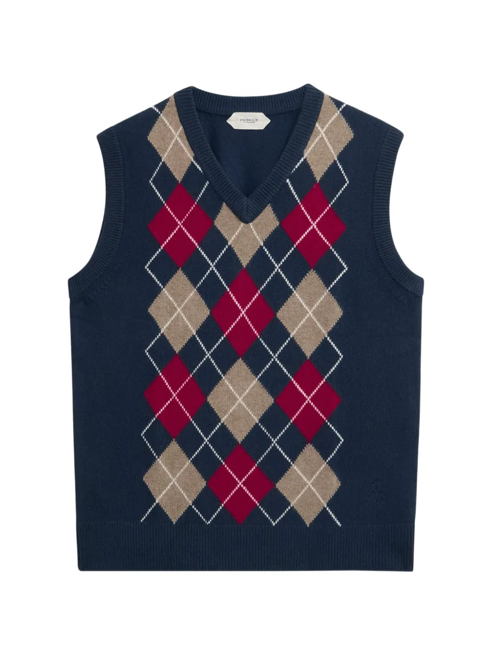 Pringle of Scotland Argyle V-neck vest Blauw