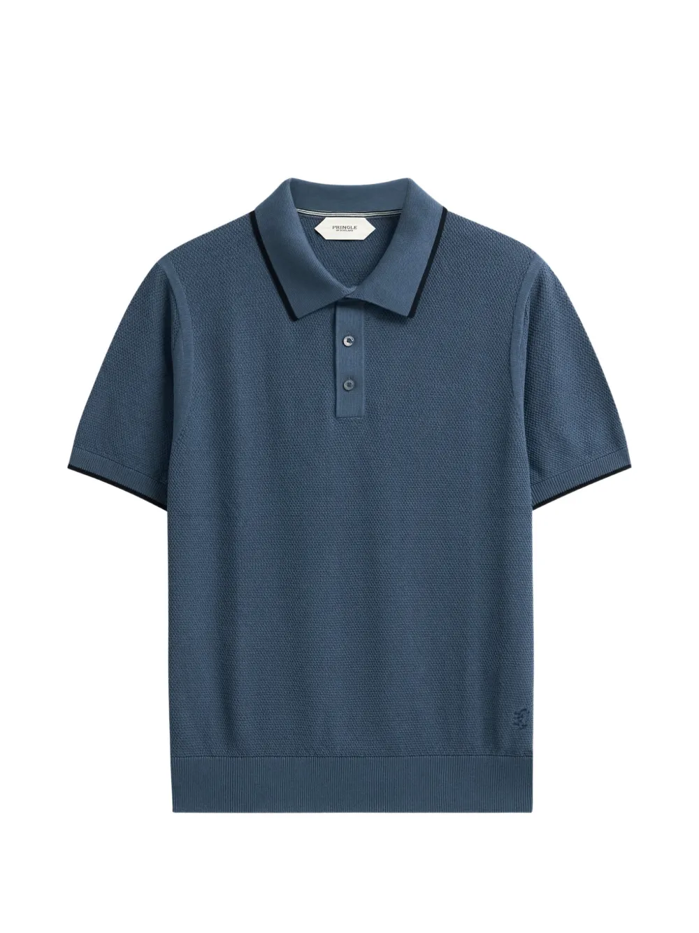 Pringle of Scotland diamond-stitch polo shirt Blauw