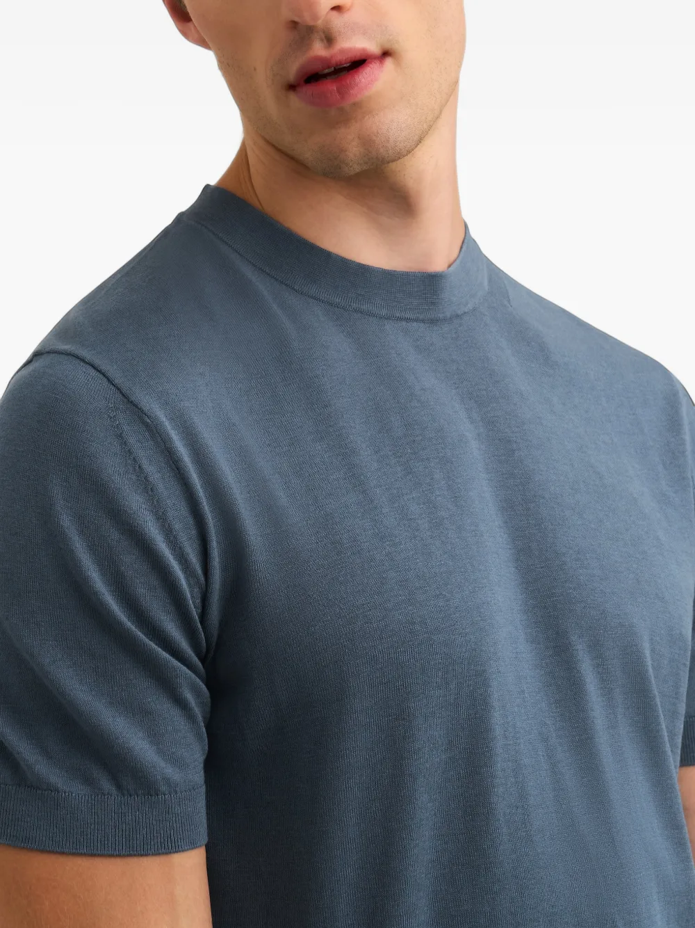 Pringle of Scotland knitted T-shirt Blauw