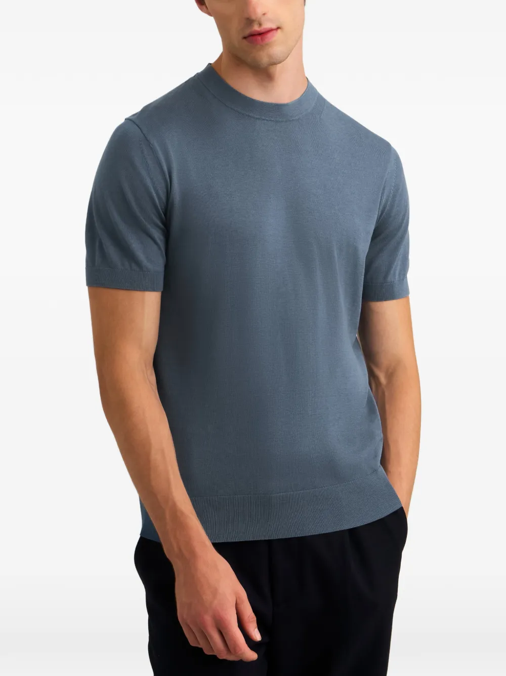 Pringle of Scotland knitted T-shirt Blauw