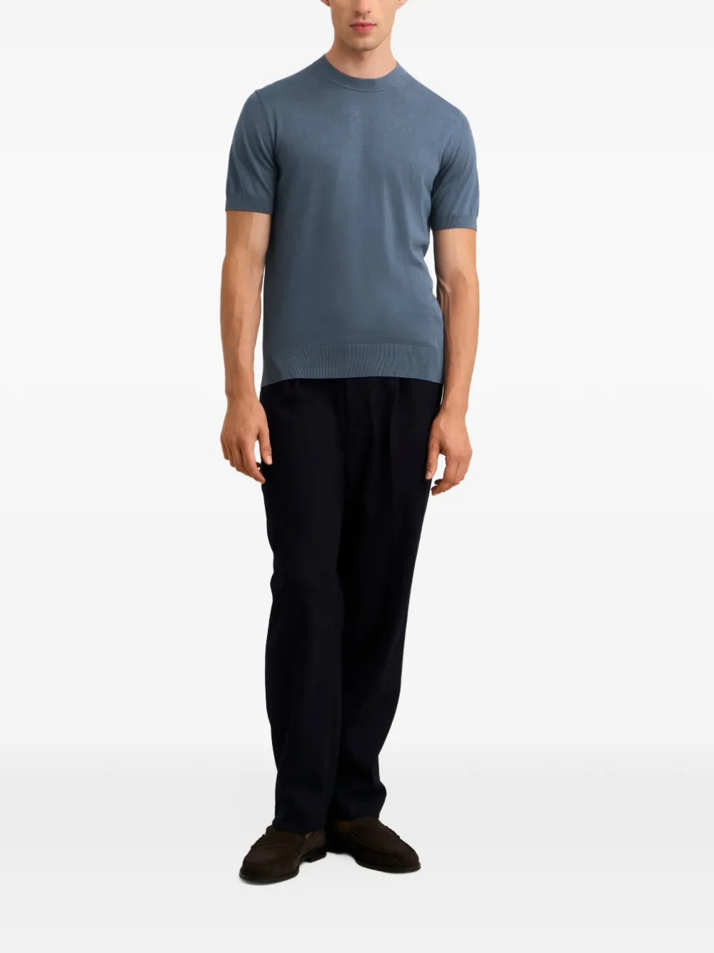 Pringle of Scotland knitted T-shirt Blauw