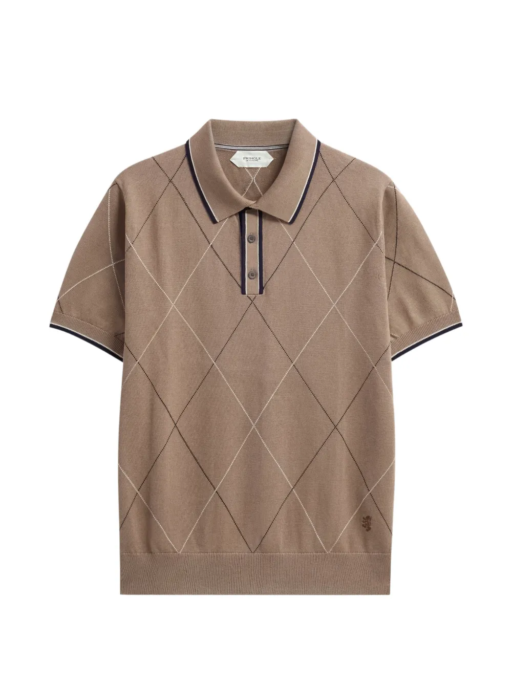 Pringle of Scotland Argyle-pattern polo shirt Bruin