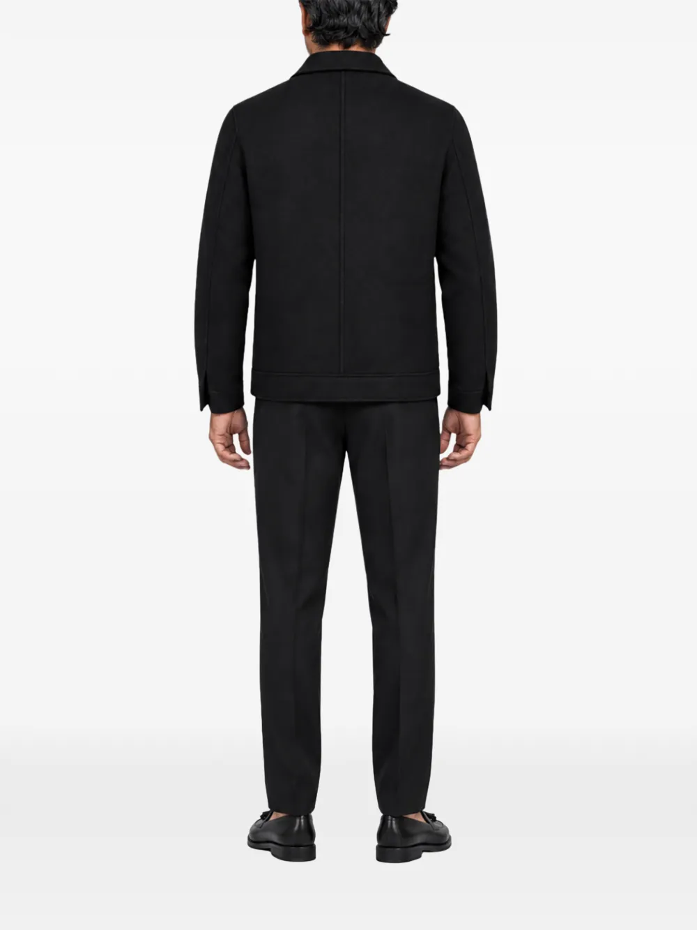 FRANZESE COLLECTION David Beckham wool shirt jacket Zwart