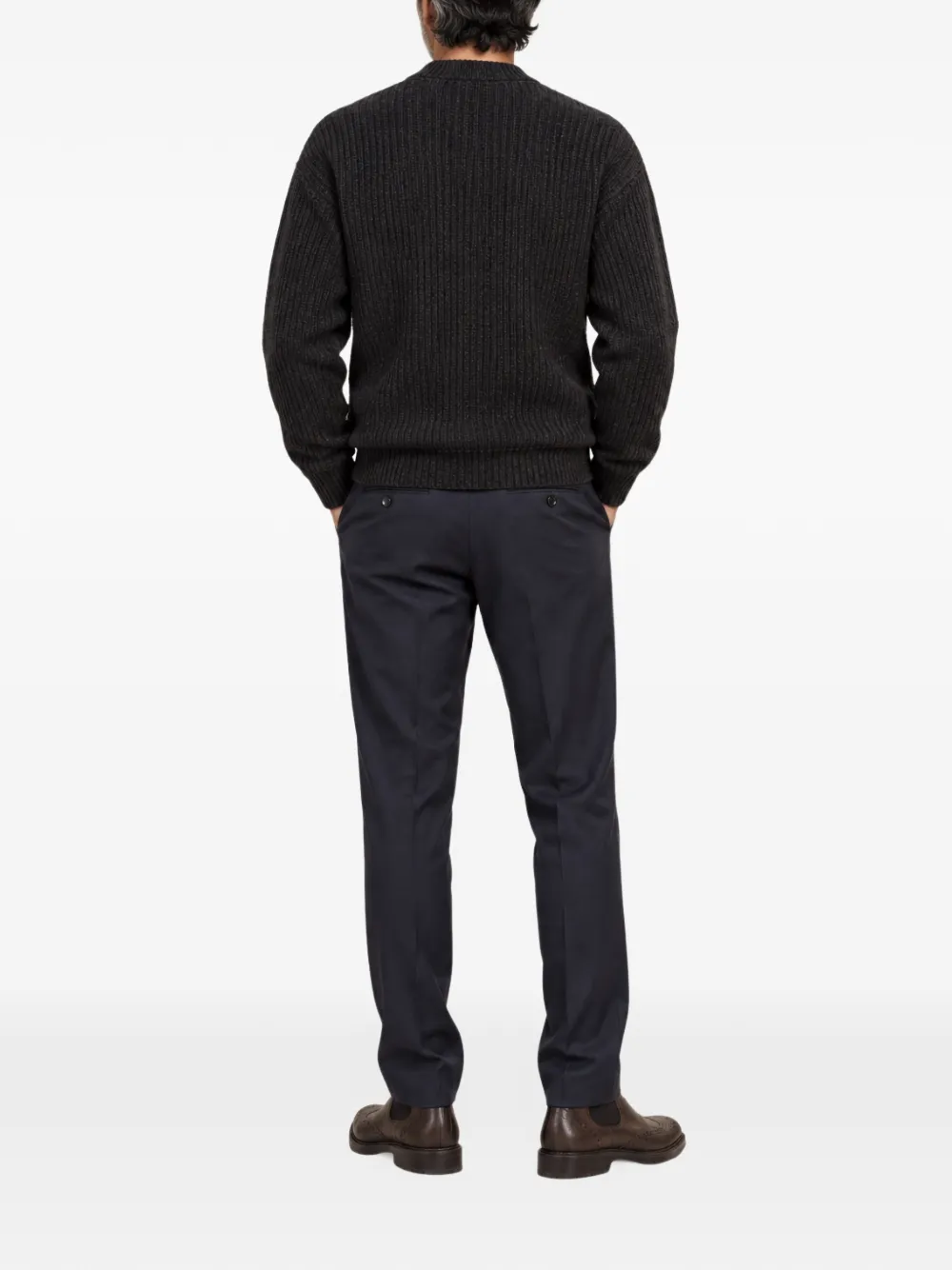 FRANZESE COLLECTION David Beckham ribbed-knit jacket Grijs