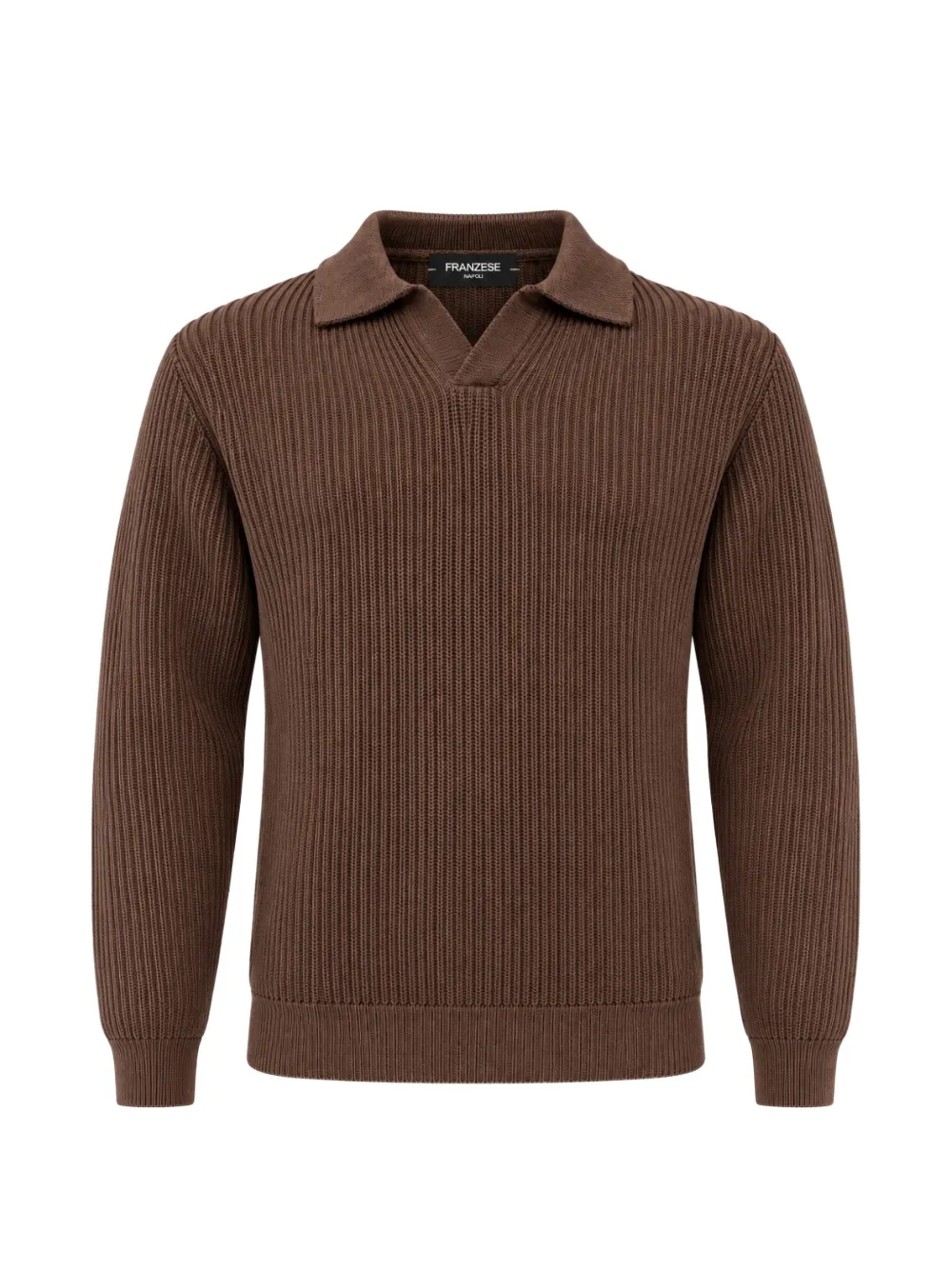 FRANZESE COLLECTION Steve McQueen ribbed-knit V-neck sweater - Braun