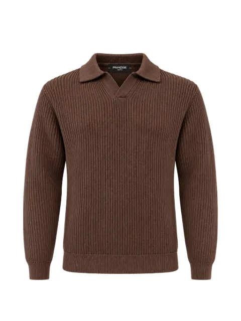 FRANZESE COLLECTION Steve McQueen ribbed-knit V-neck sweater