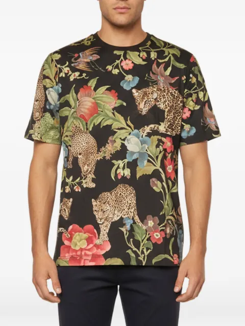 Dolce & Gabbana Pre-Owned T-shirt met luipaard- en bloemen-print