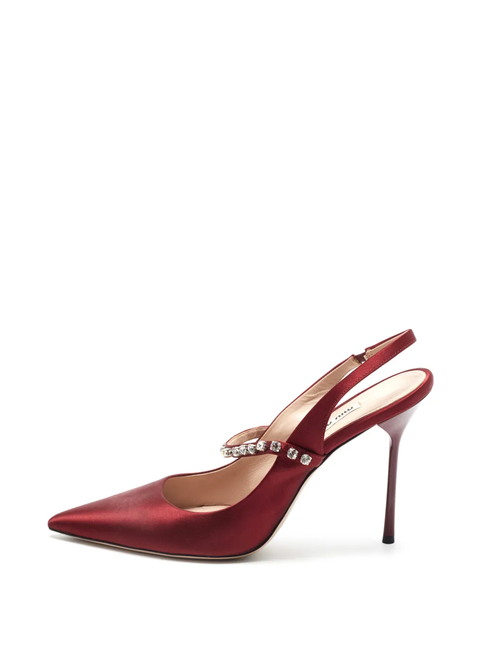 Miu Miu Pre-Owned crystal-embellished heeled pumps - Rot
