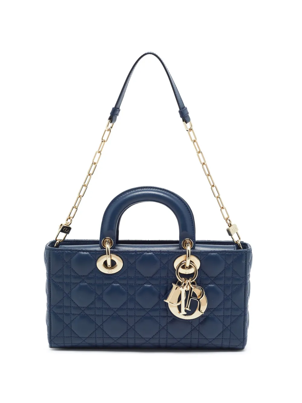 Christian Dior Pre-Owned Lady D-Joy Cannage satchel bag - Blue