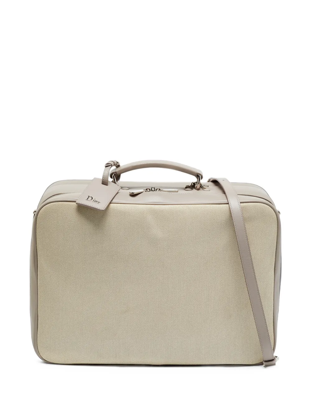 Christian Dior Pre-Owned 2017 leather-trim suitcase - Toni neutri