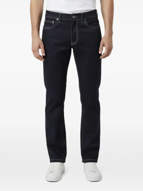 SANDRO contrast-stitch straight-leg trousers