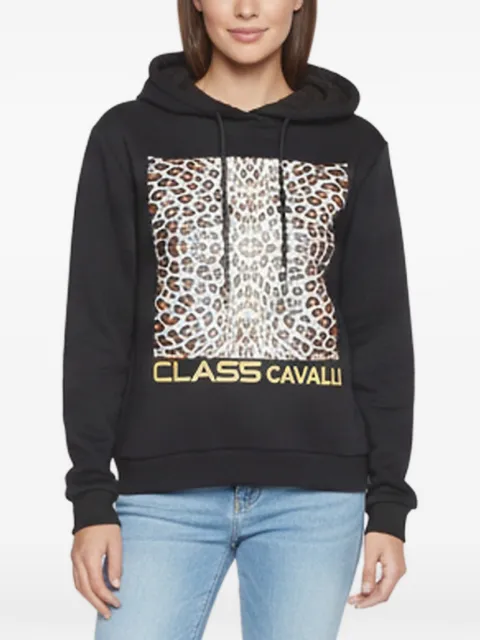 Roberto Cavalli leopard-print hoodie