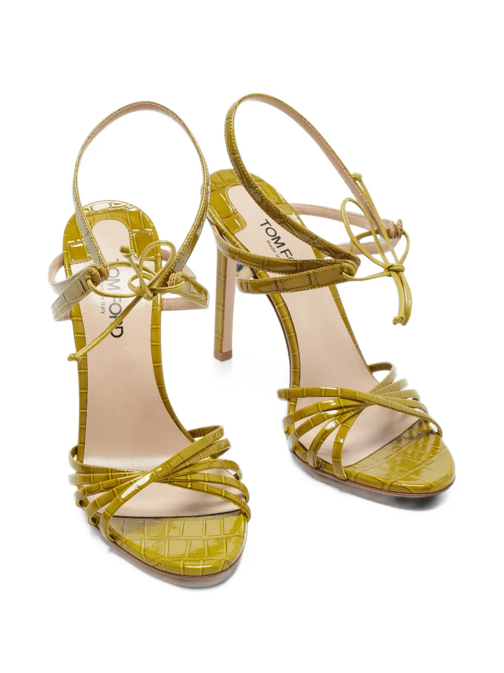 Tom Ford Vintage Angelica croc-embossed sandals - Grün