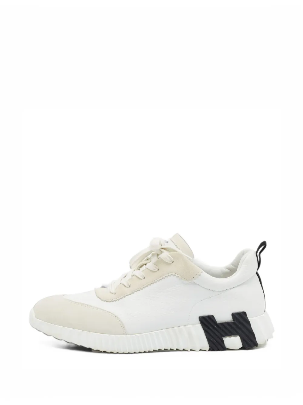 Hermès Pre-Owned Bouncing leather sneakers - White
