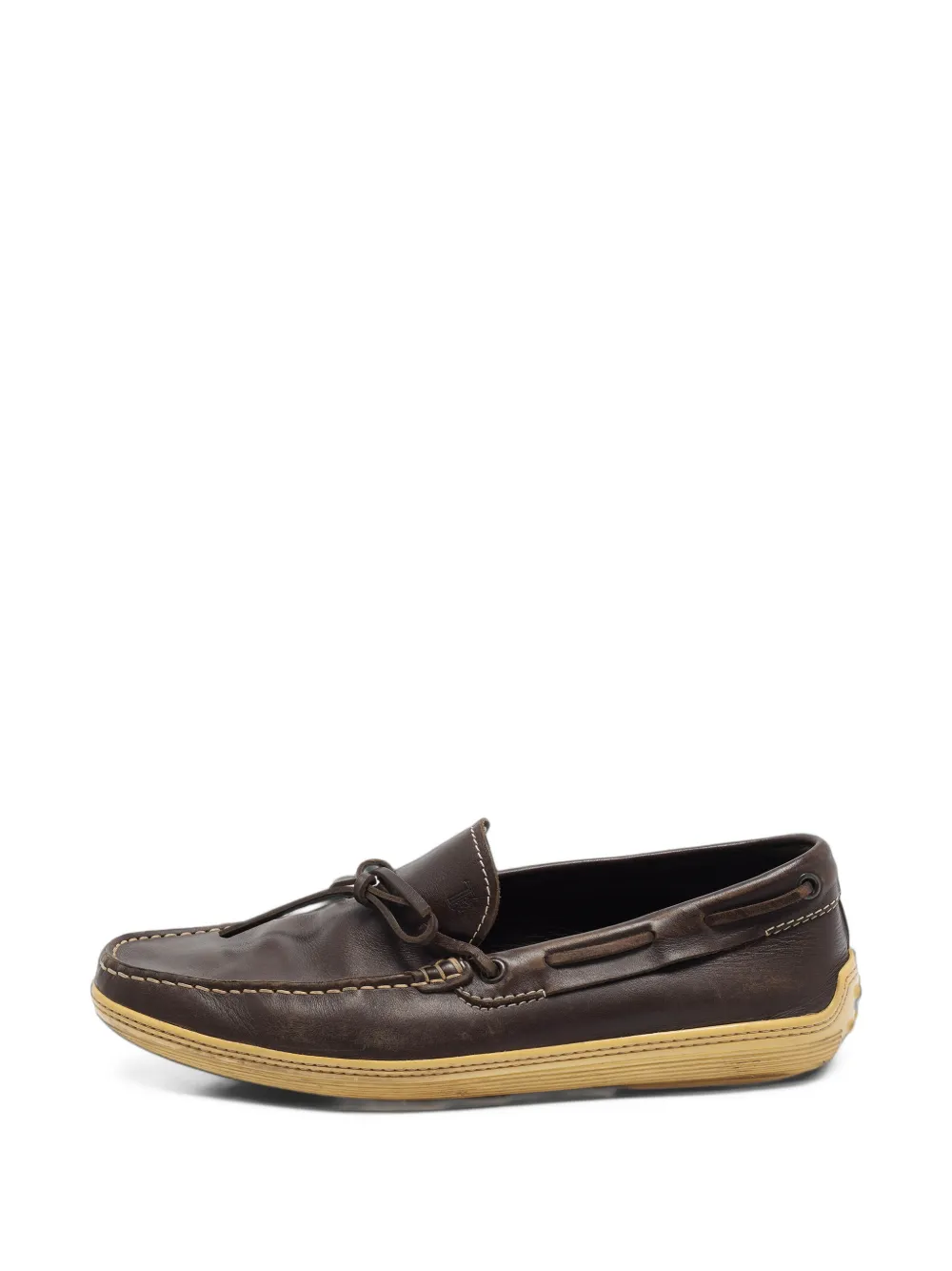 Tod's Vintage bow-detail leather loafers - Brown