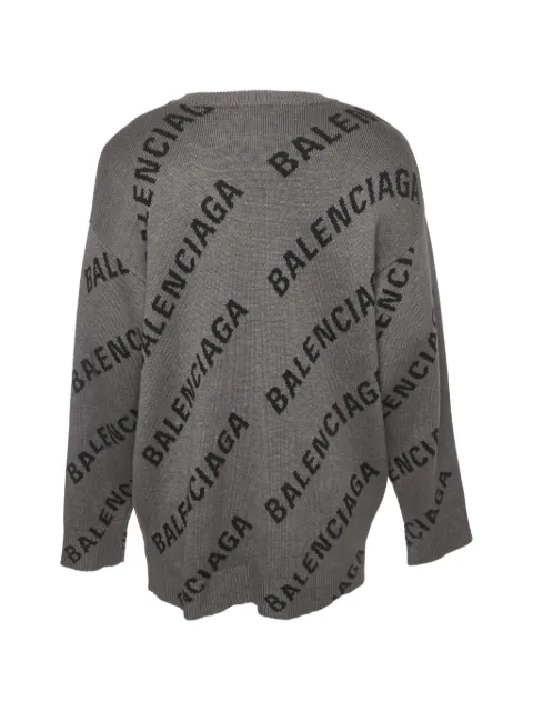 Balenciaga Pre-Owned suéter tejido de canalé con monograma 2021