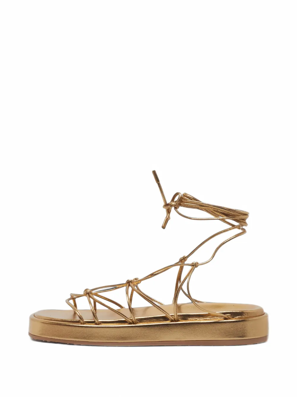 Gianvito Rossi Hebe knotted platform sandals - Gold