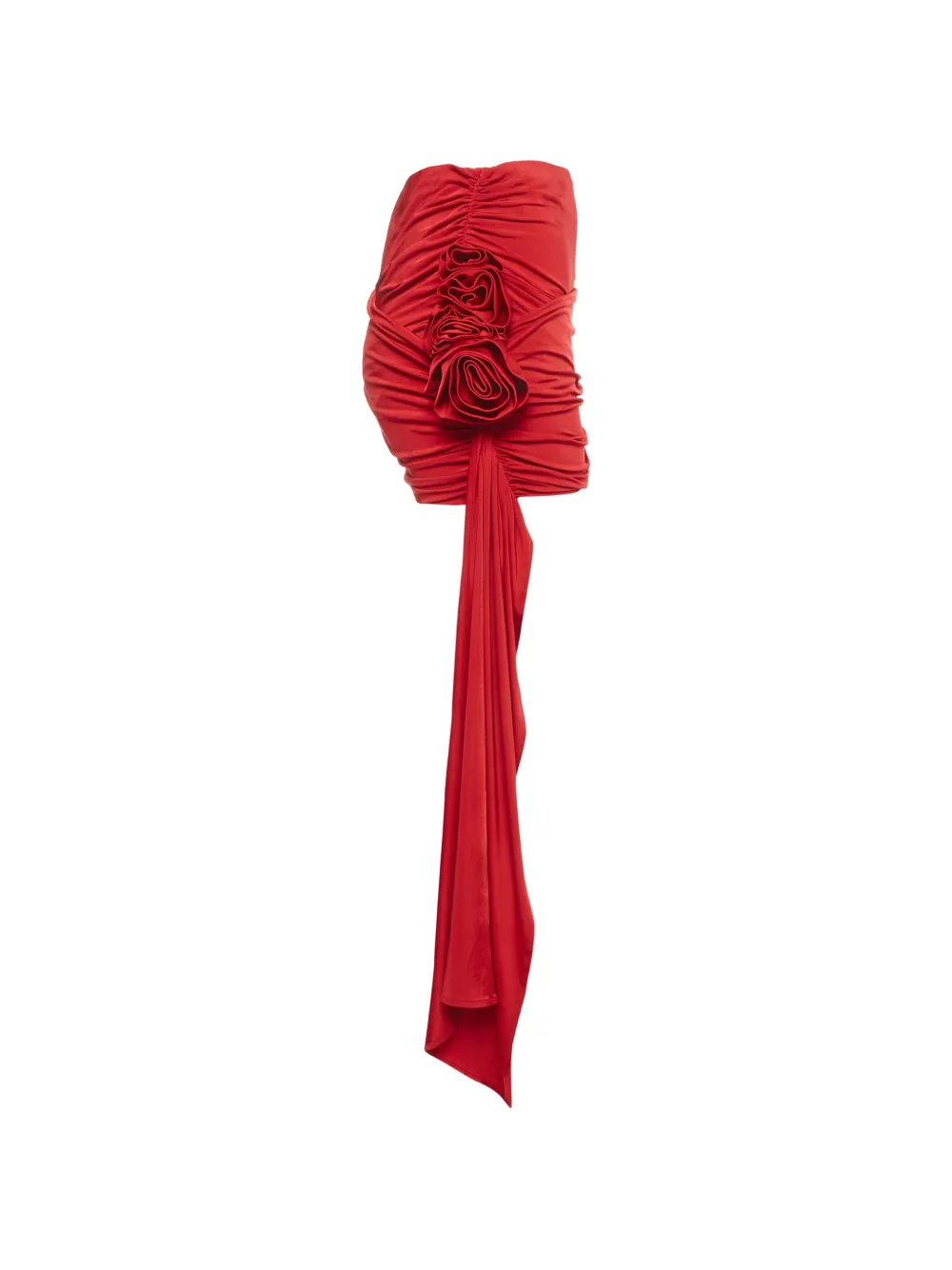 Magda Butrym draped double-sash mini skirt - Rosso