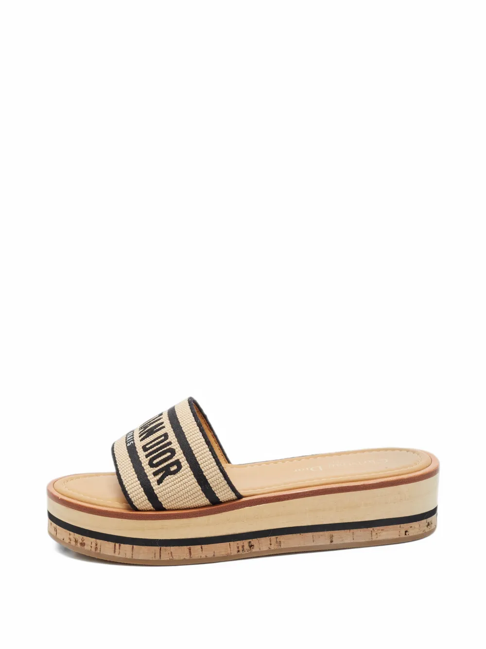 Christian Dior Pre-Owned Dway embroidered slides - Toni neutri