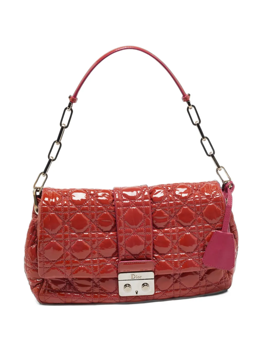 Christian Dior Pre-Owned 2010 medium New Lock Cannage shoulder bag - Rosso