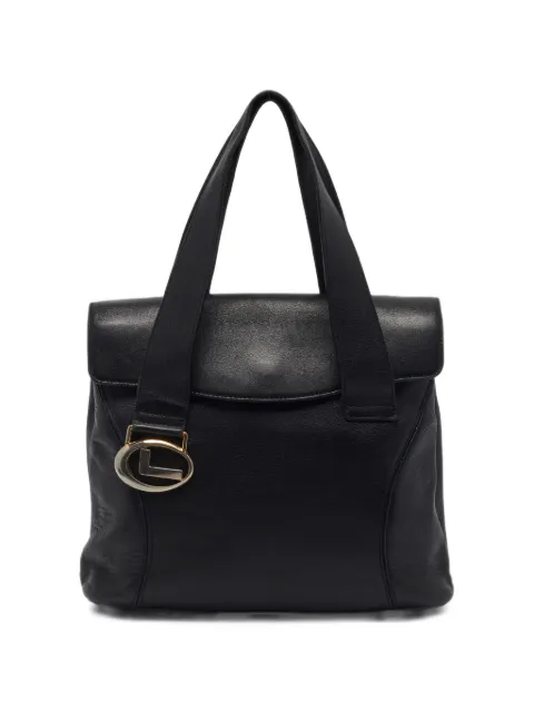 Lancel logo-plaque leather satchel bag