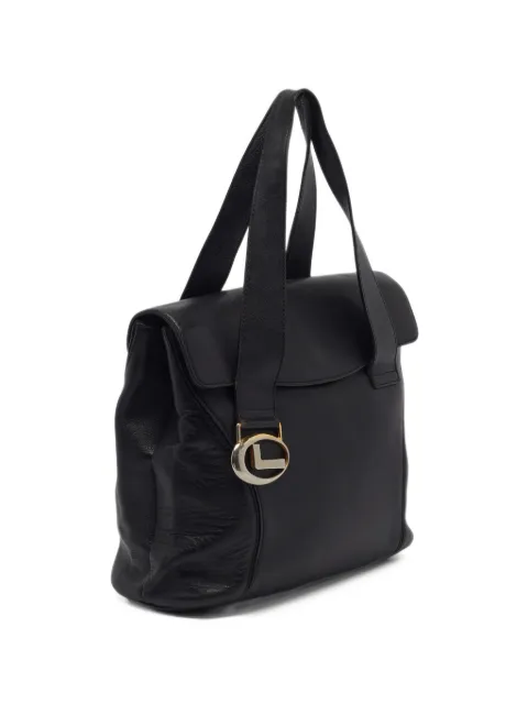 Lancel logo-plaque leather satchel bag