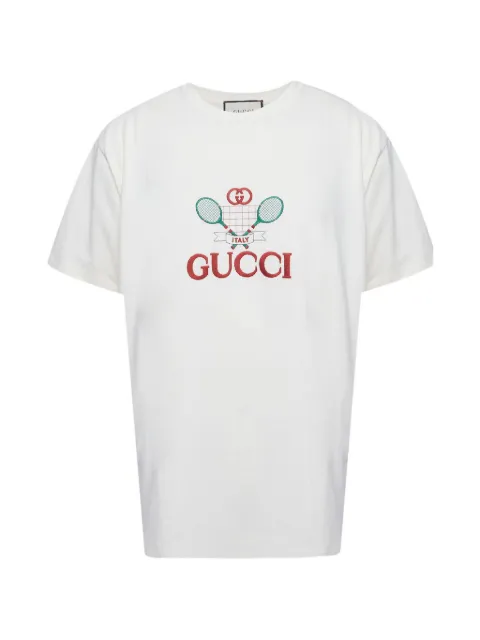 Gucci Pre-Owned Tennis logo-embroidered T-shirt