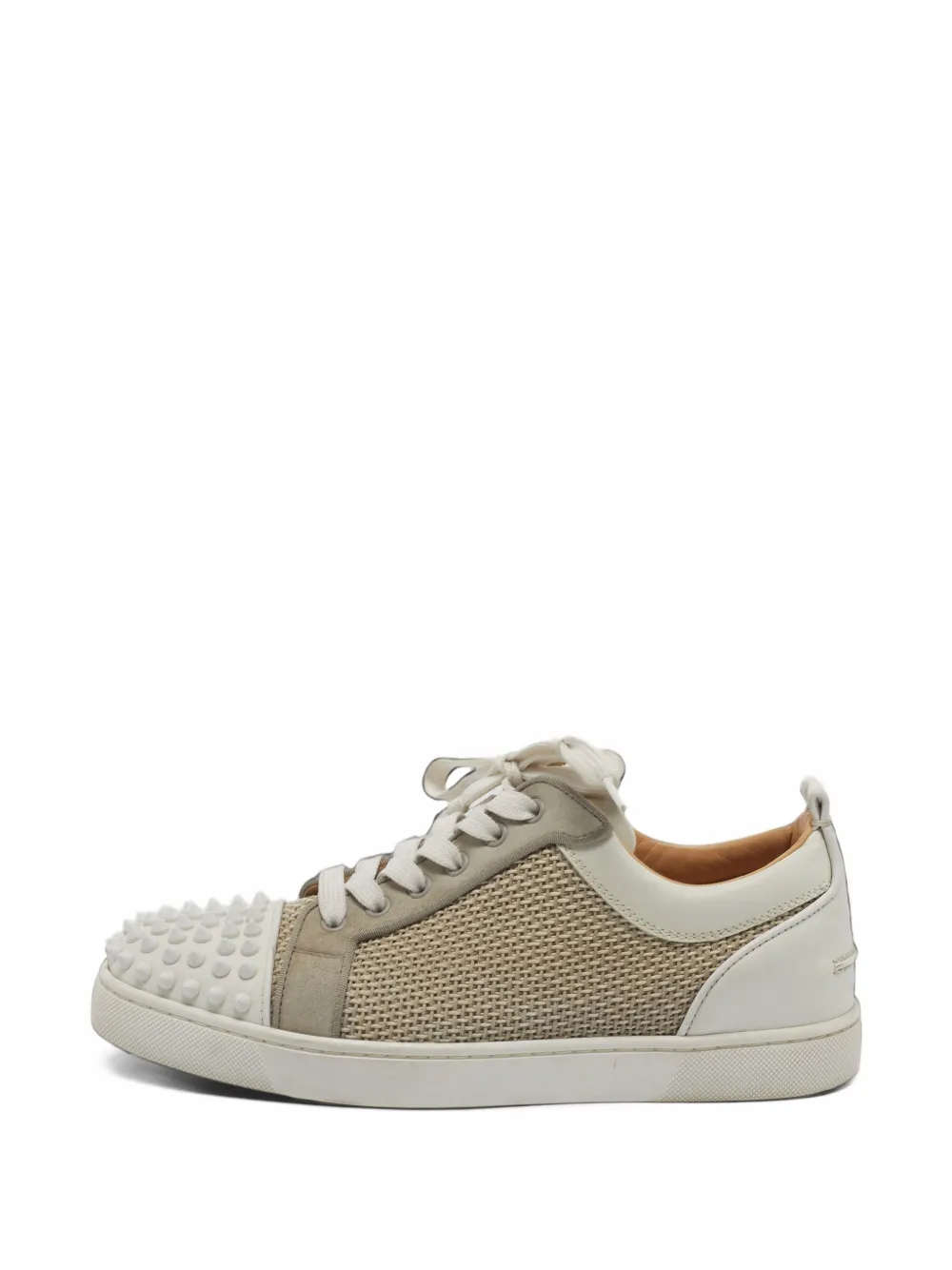 Christian Louboutin Pre-Owned Louis Junior Spikes low-top sneakers - Nude