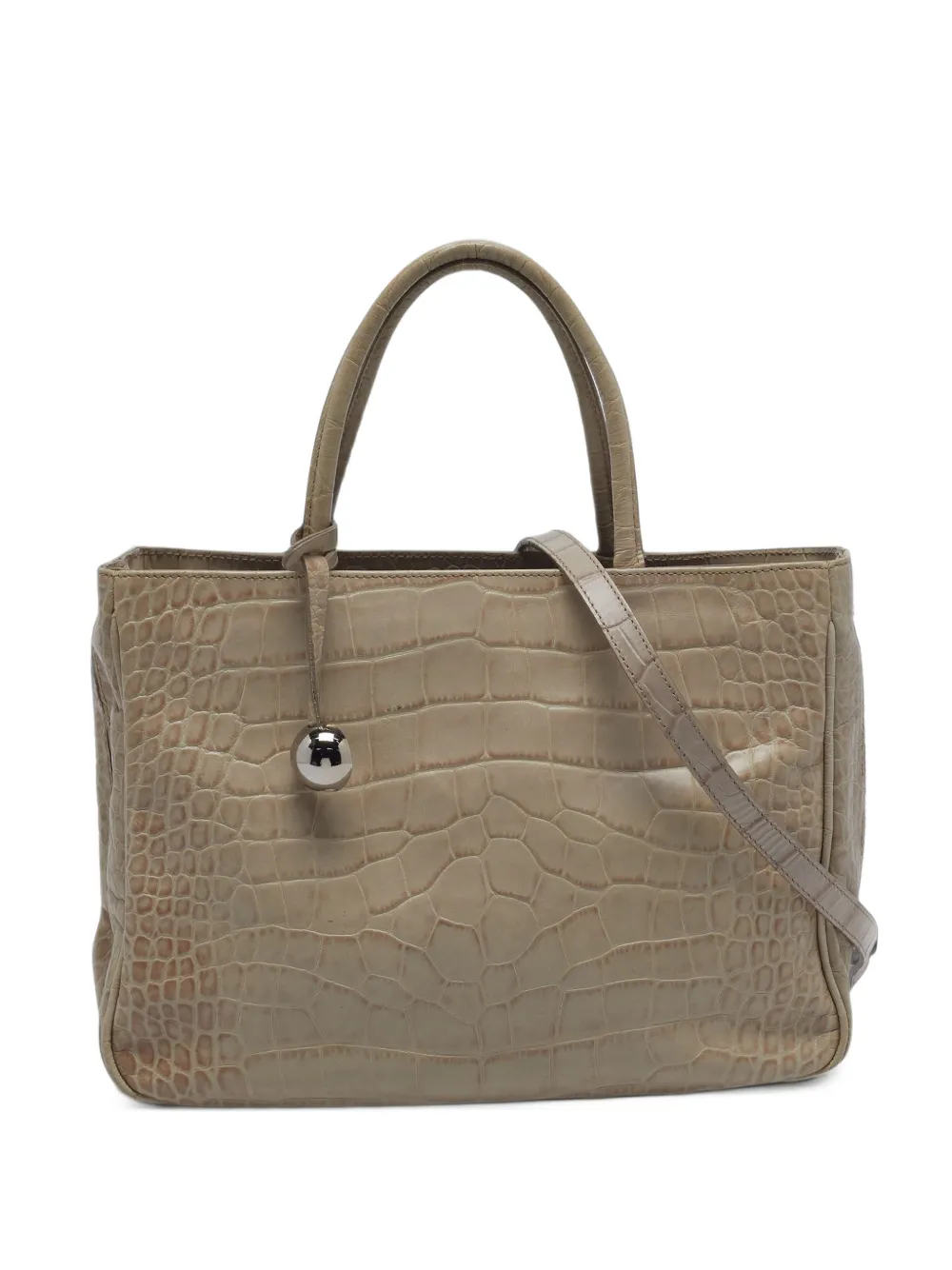 Furla Practica croc-embossed tote bag - Toni neutri