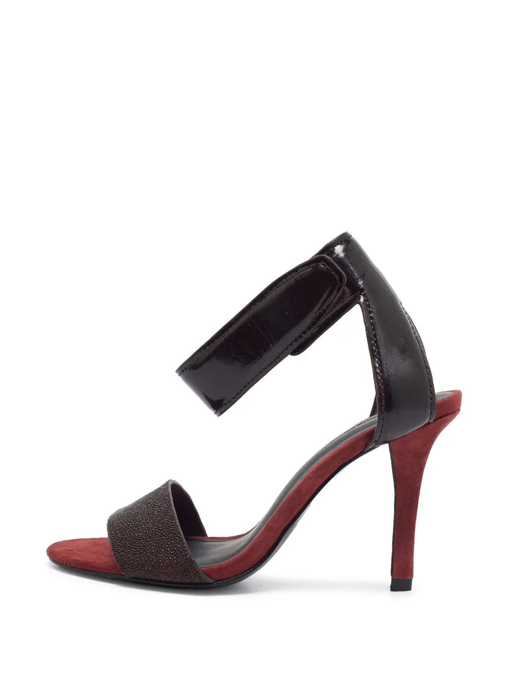 Pre-Owned Alexander Wang patent leather ankle strap sandals - Braun