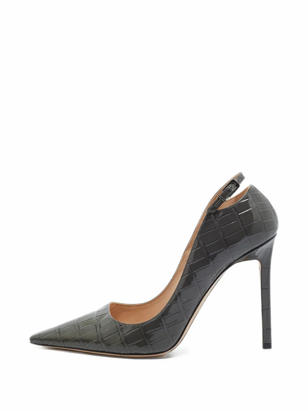 Tom Ford Vintage Angelina croc-embossed pumps - Grau