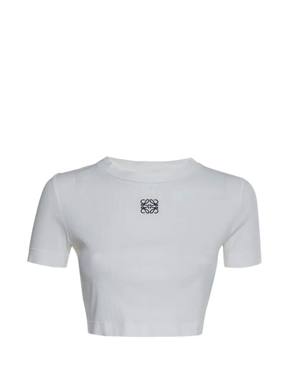 Loewe Pre-Owned Anagram embroidered crop top - Weiß