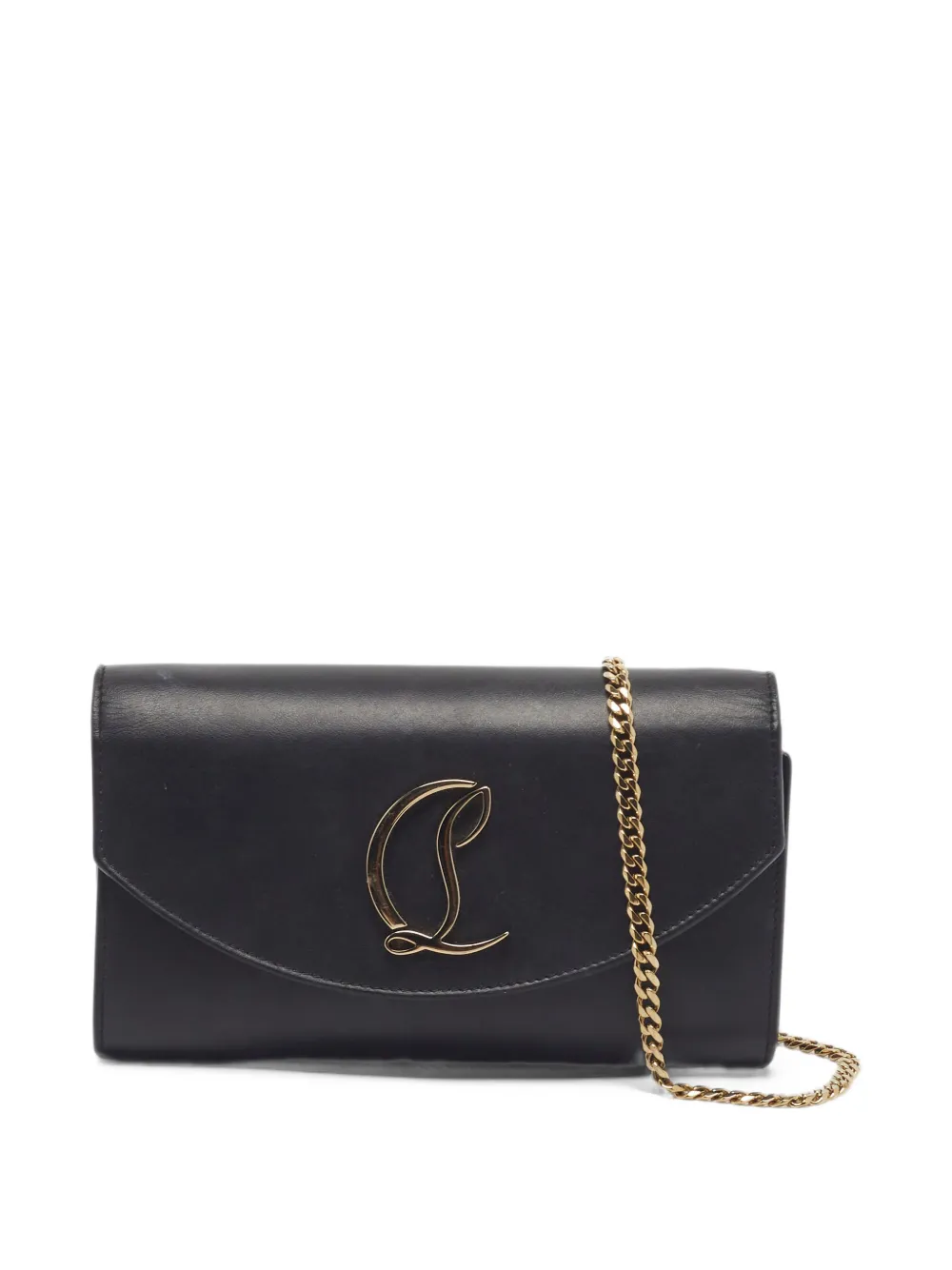 Christian Louboutin Pre-Owned Loubi54 logo-plaque clutch bag - Schwarz