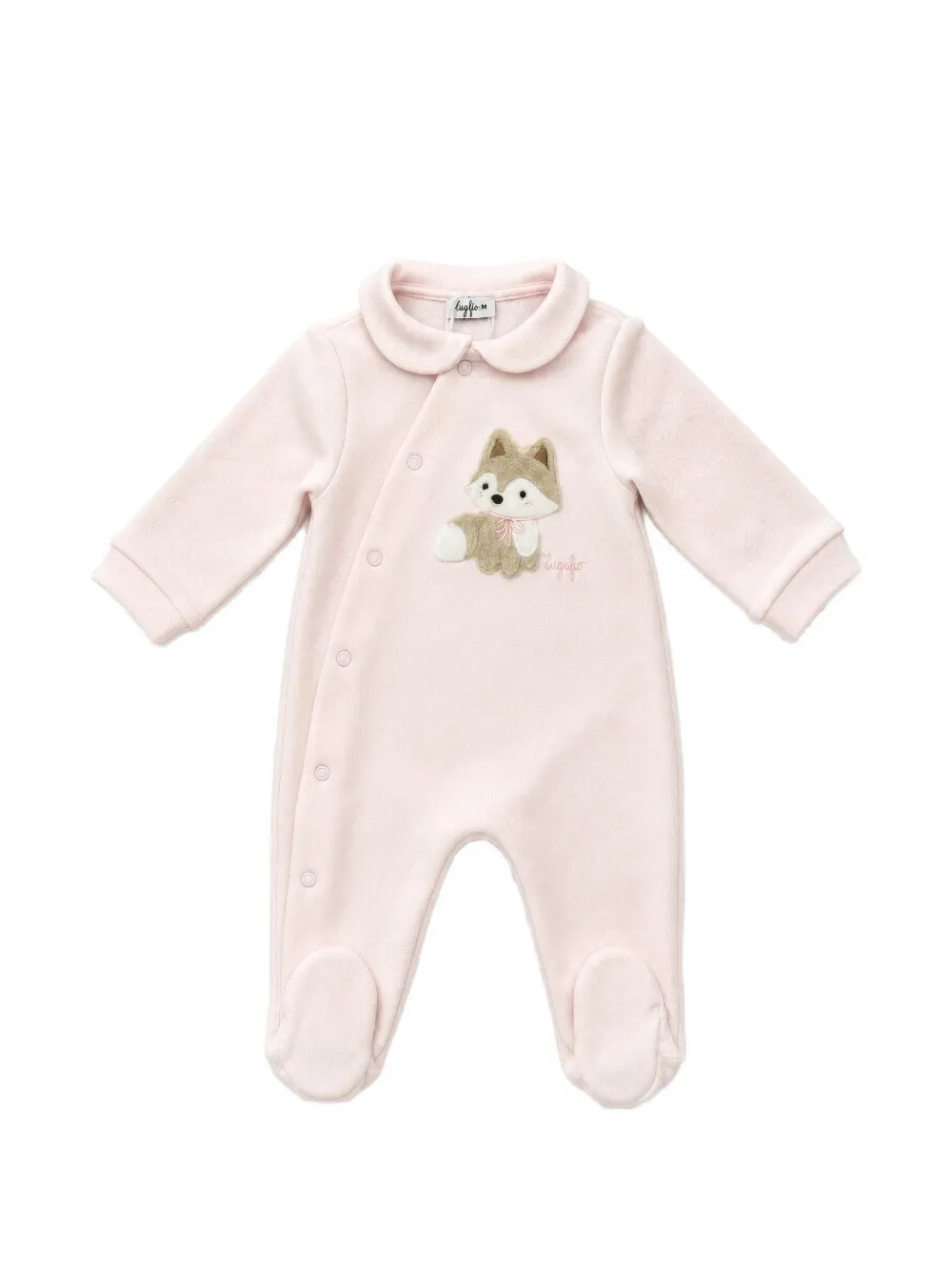 Il Gufo fox-patch Peter-Pan-collar pajamas Roze