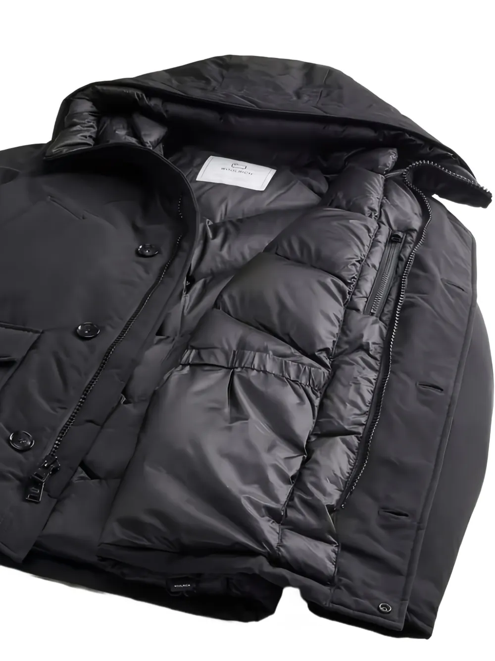 Woolrich Arctic hooded padded jacket Zwart