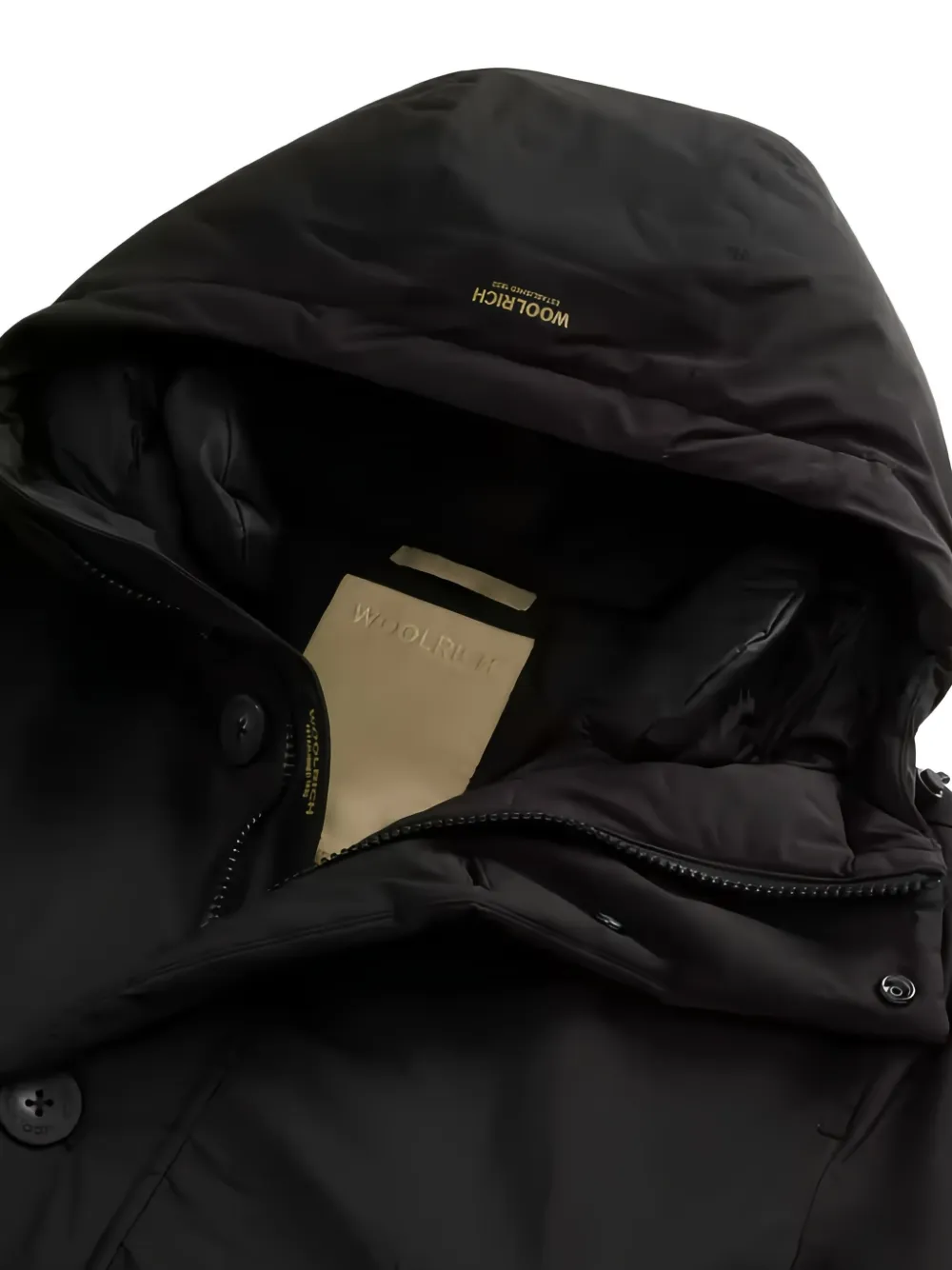Woolrich Cloud hooded padded jacket Zwart