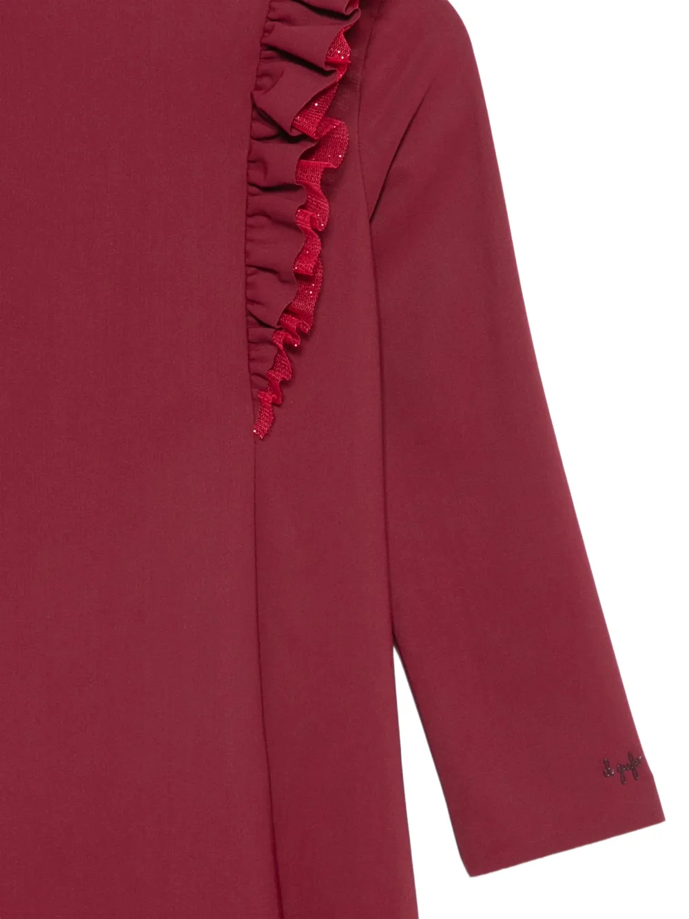 Il Gufo ruffle-trimmed dress Rood