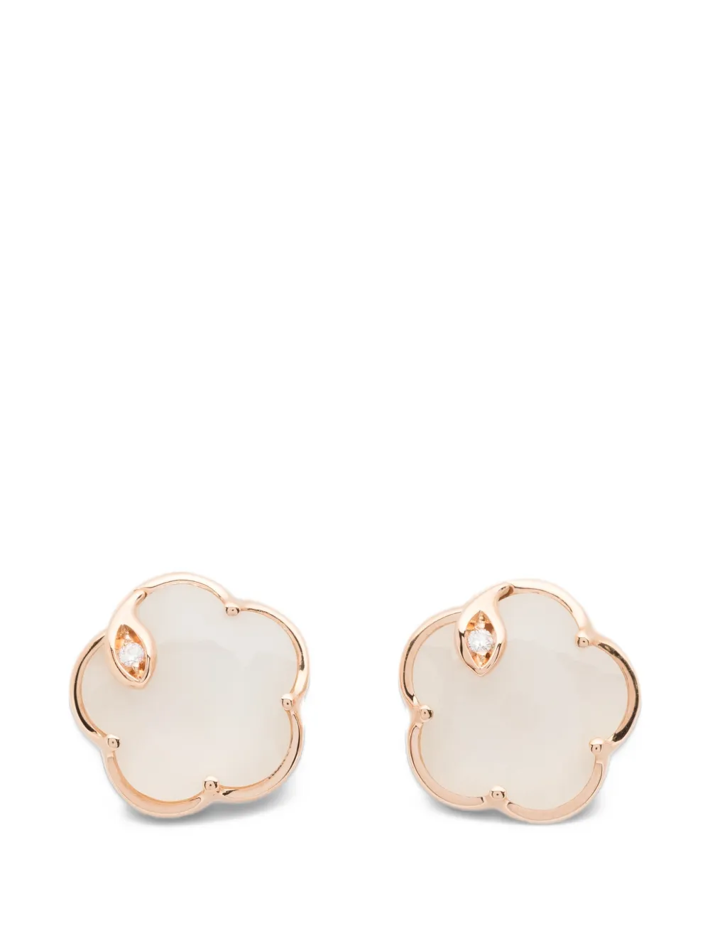 Pasquale Bruni Petit Joli mother-of-pearl and diamond earrings - Rosa