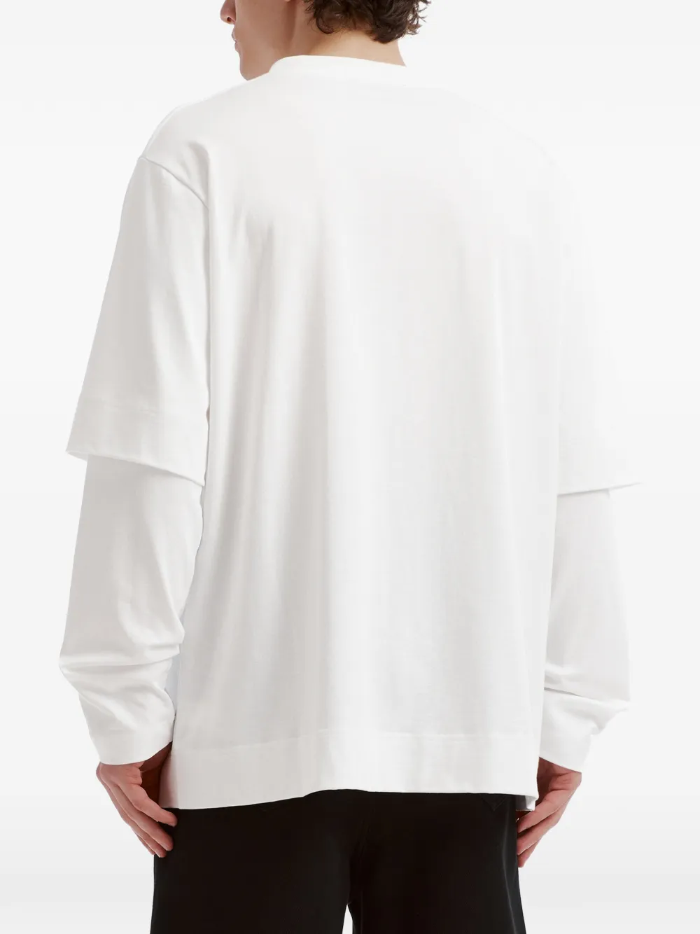 Simone Rocha lace-up double-layered T-shirt Wit