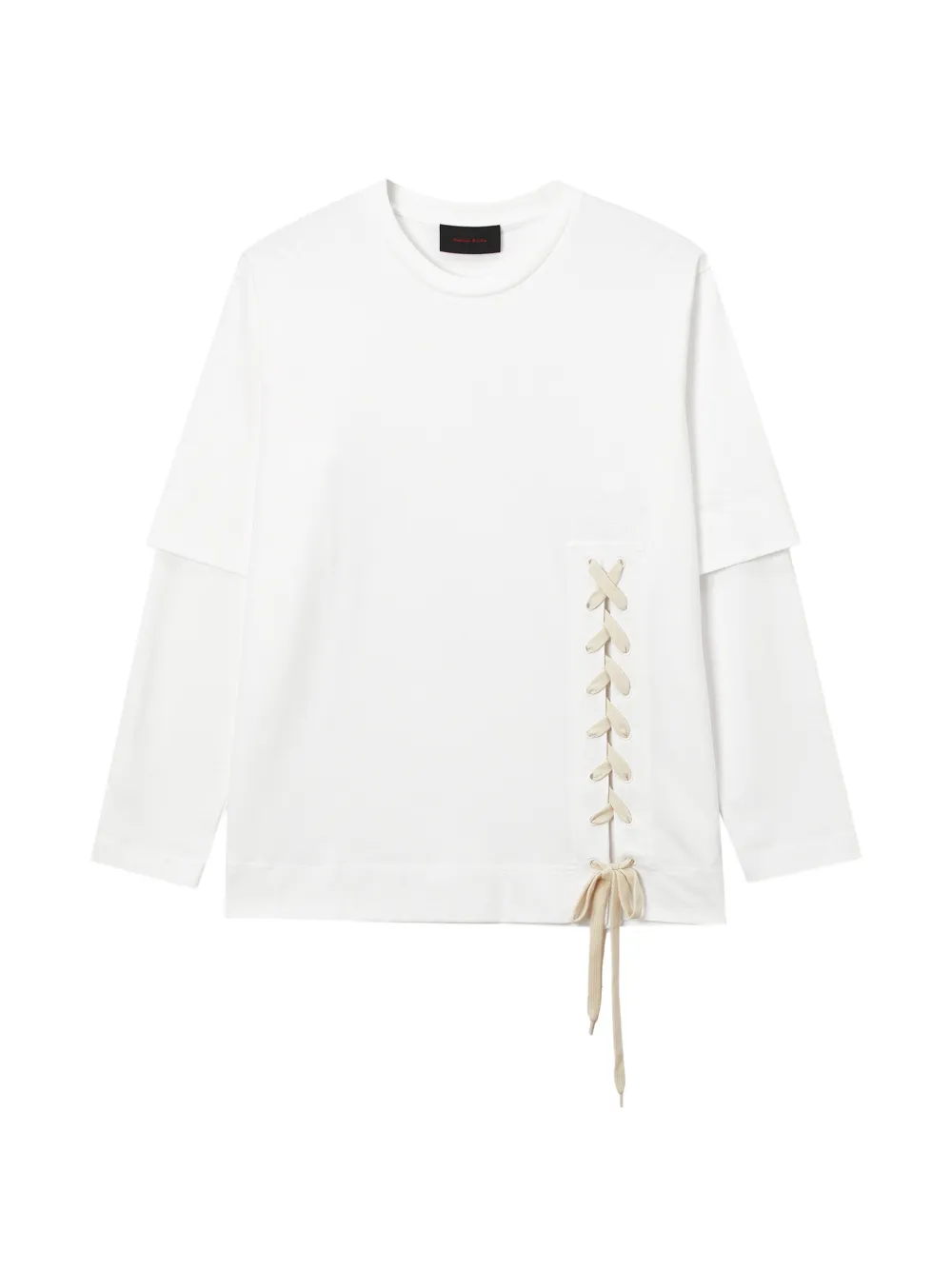 Simone Rocha lace-up double-layered T-shirt Wit