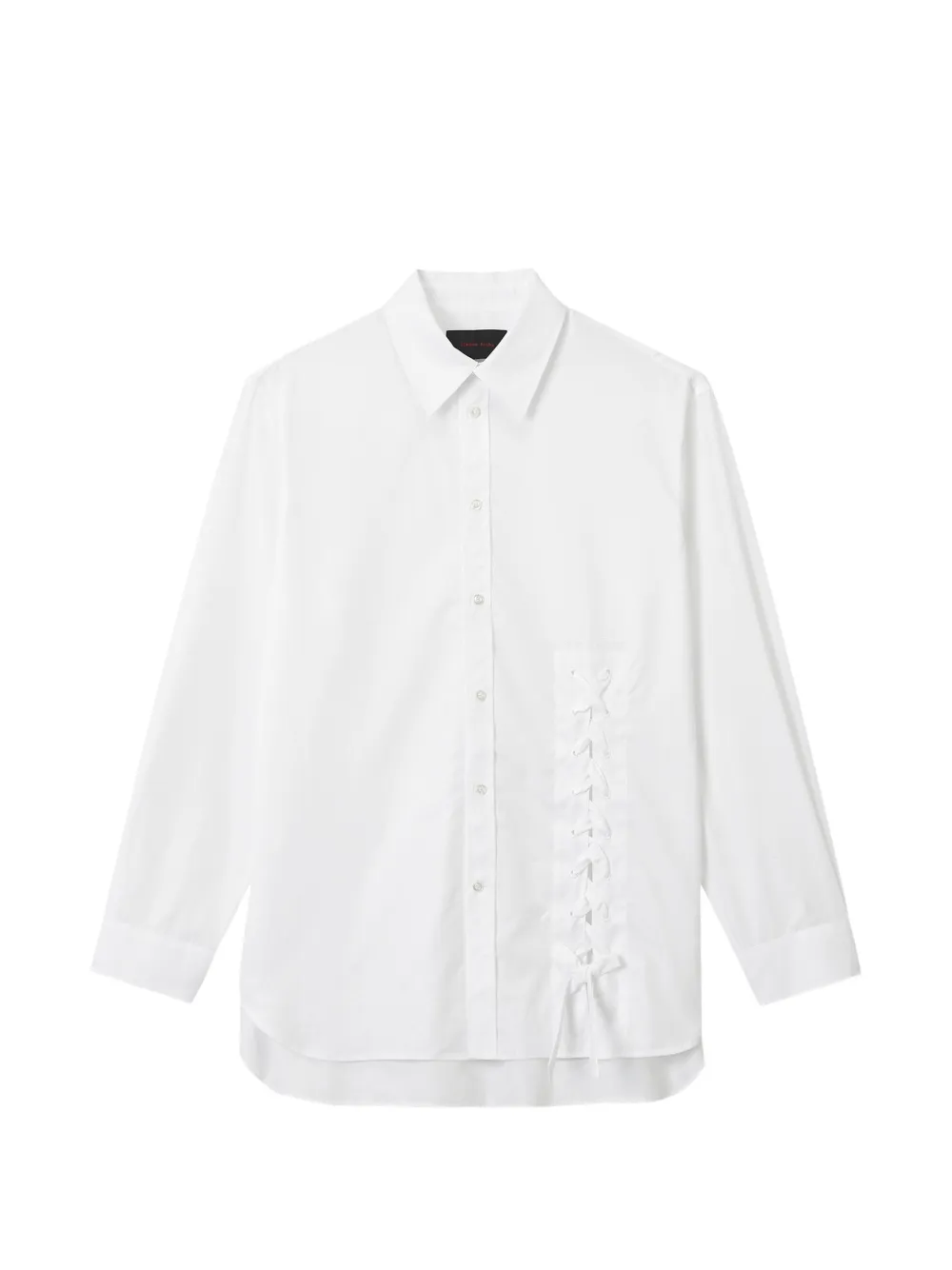 Simone Rocha Easy lace-up logo-embroidered shirt Wit