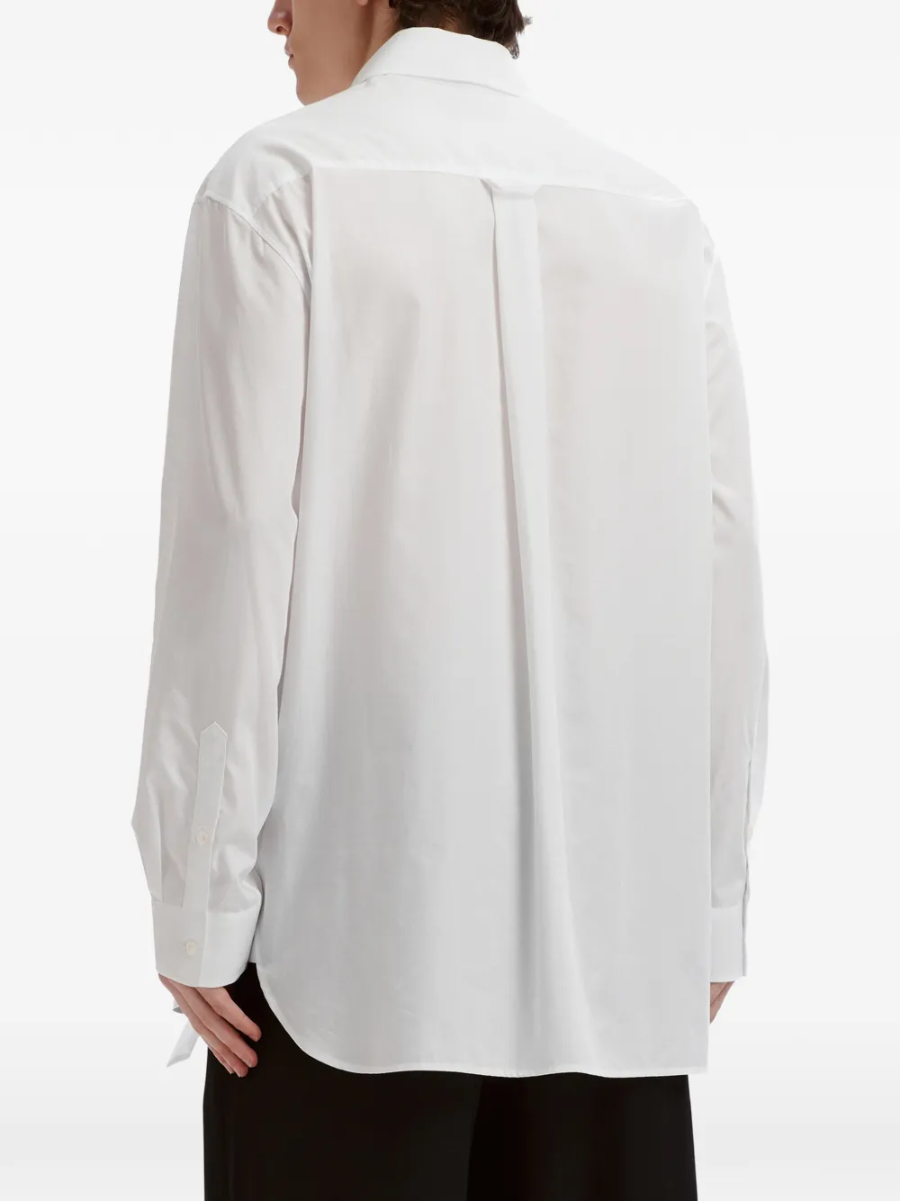 Simone Rocha Easy lace-up logo-embroidered shirt Wit