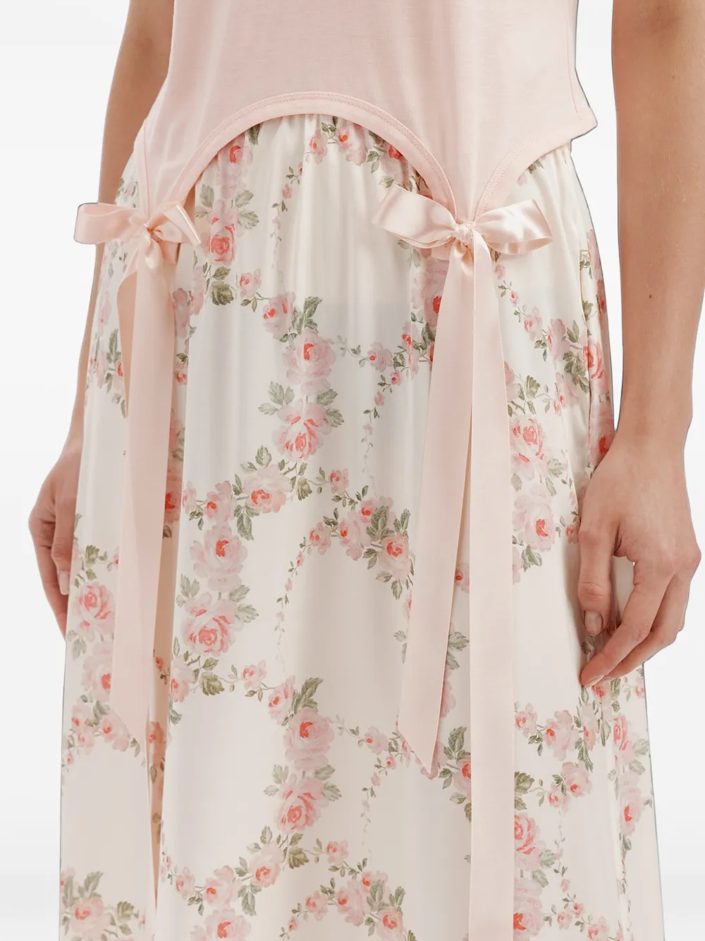 Simone Rocha Easy bow-detail T-shirt Roze