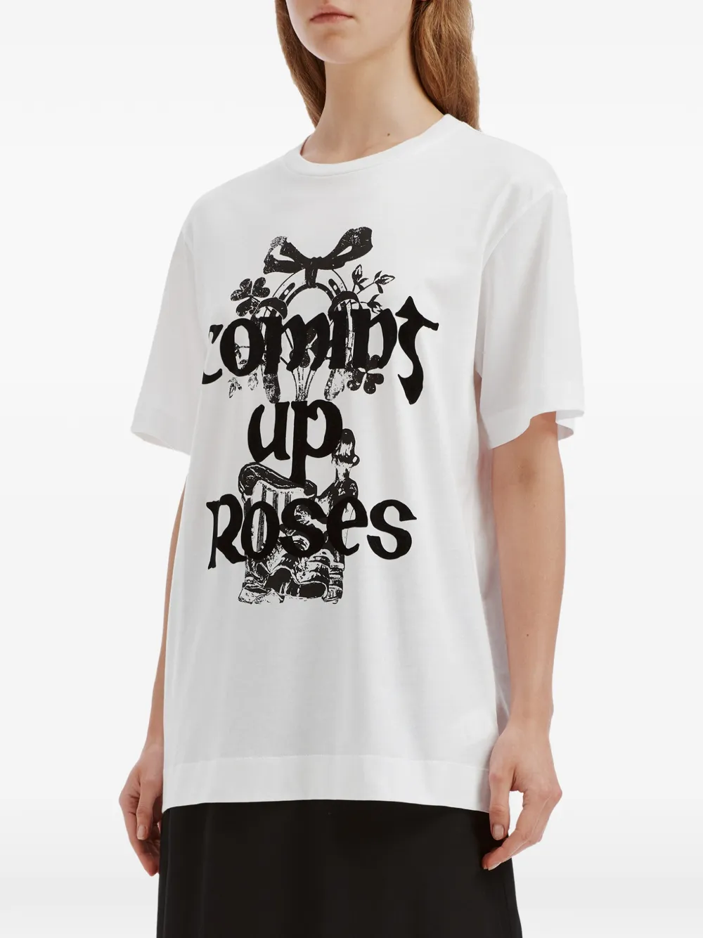 Simone Rocha Coming Up Roses graphic-print T-shirt Wit