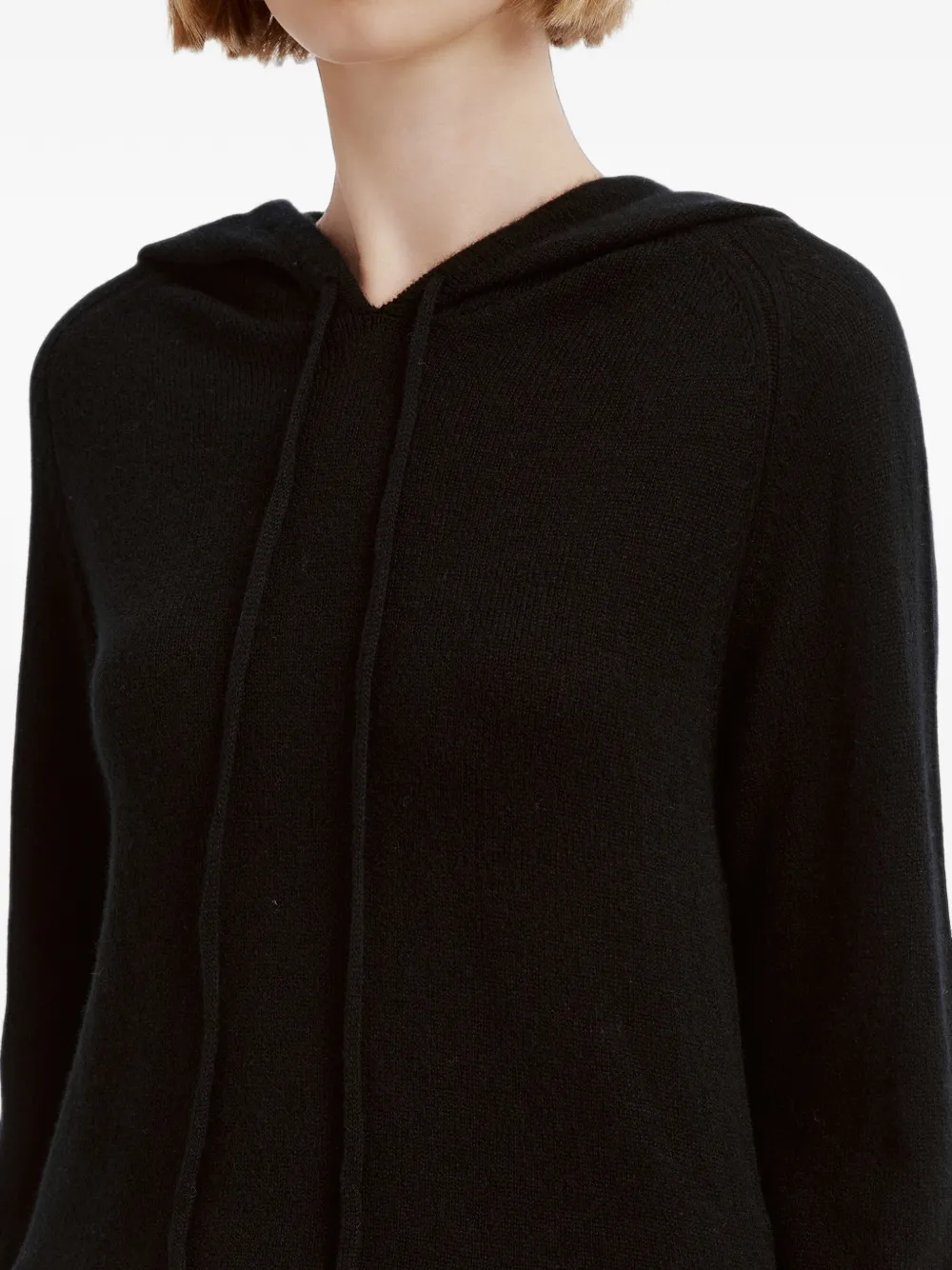 Simone Rocha bead-embellished cashmere hoodie Zwart