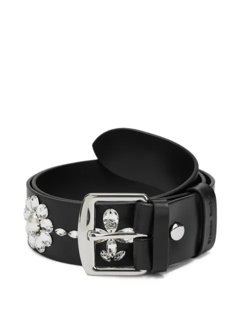 Simone Rocha crystal-embellished leather belt