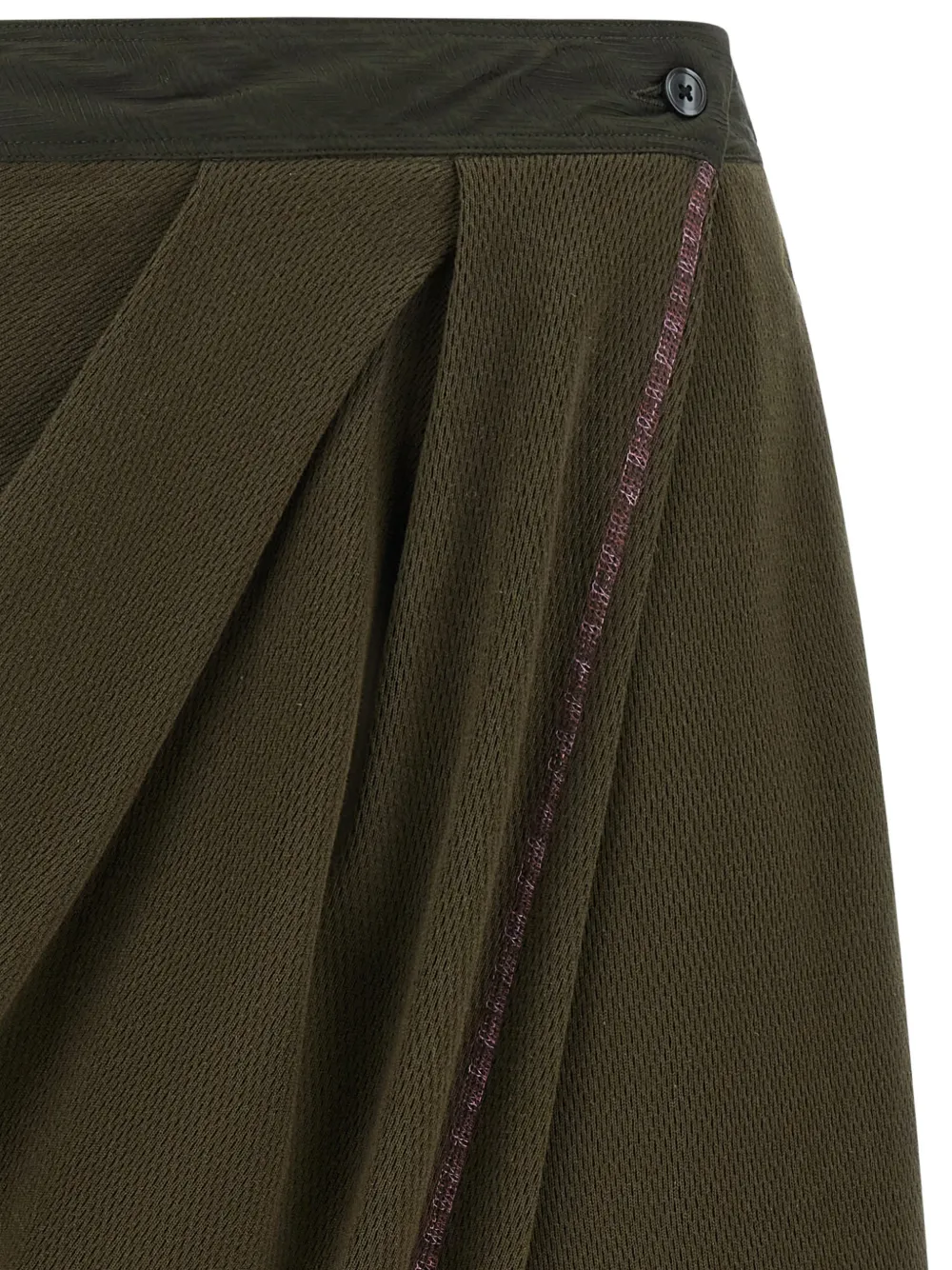 Kiko Kostadinov Petrel draped cotton shorts Groen