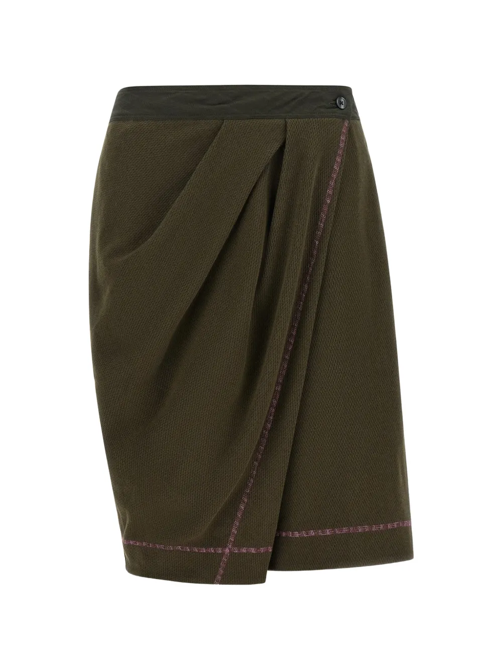 Kiko Kostadinov Petrel draped cotton shorts Groen
