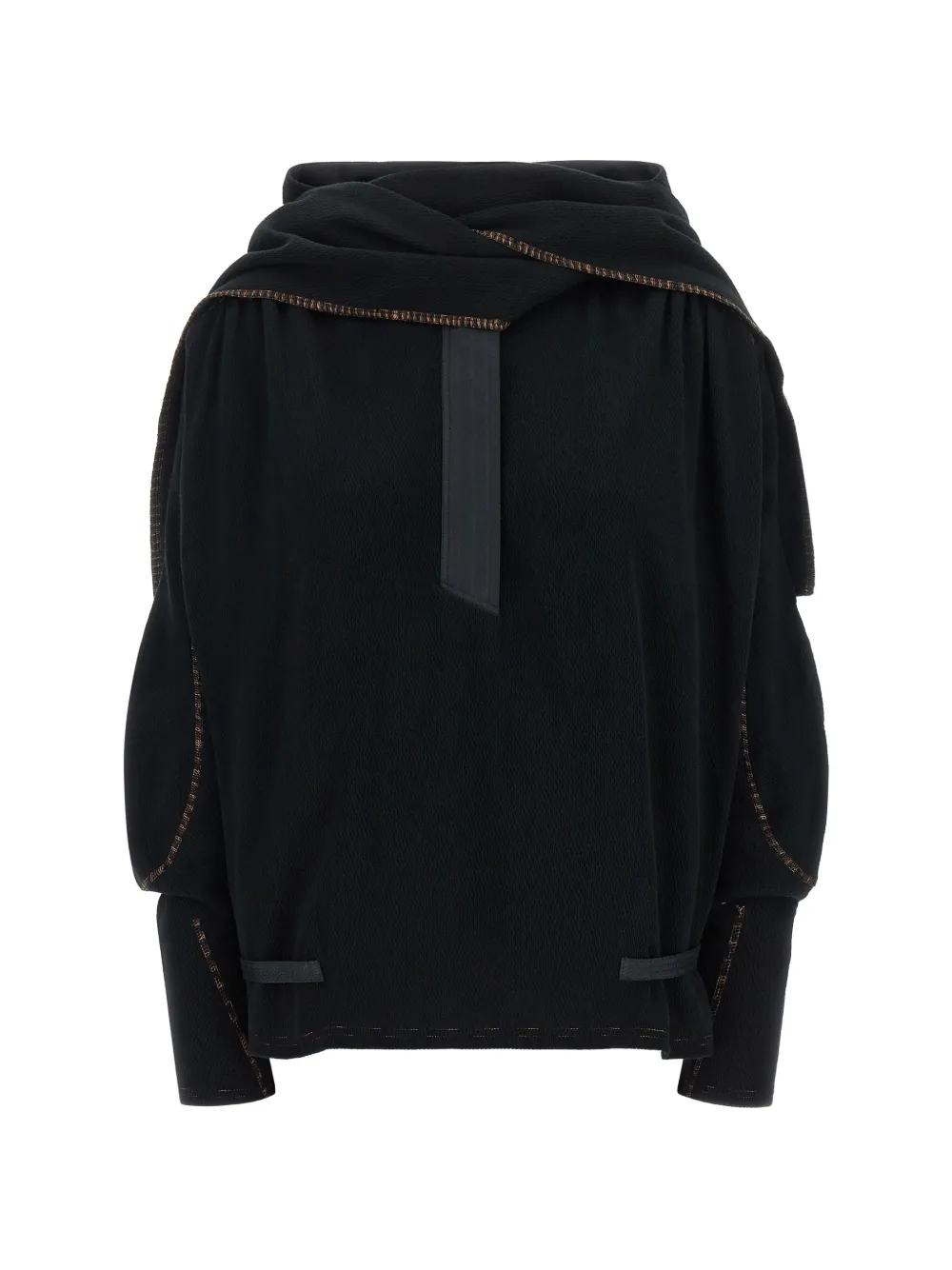 Kiko Kostadinov Petrel draped sweater - Schwarz